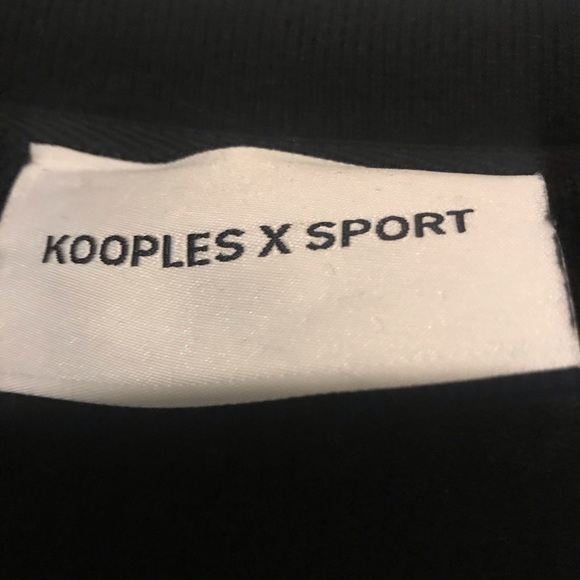 The Kooples- BLACK SWEATSHIRT WITH LACE STRIPS, Size xl - Picture 2 of 5